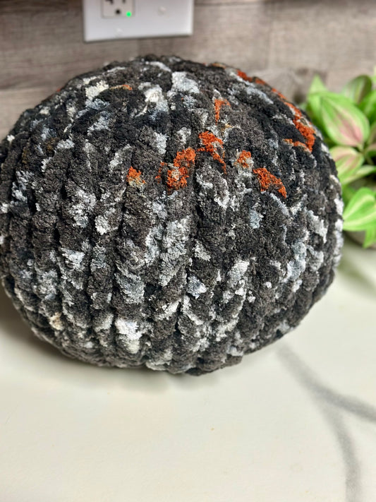 READY TO SHIP - Medium Pillow Pouf - Black Splash