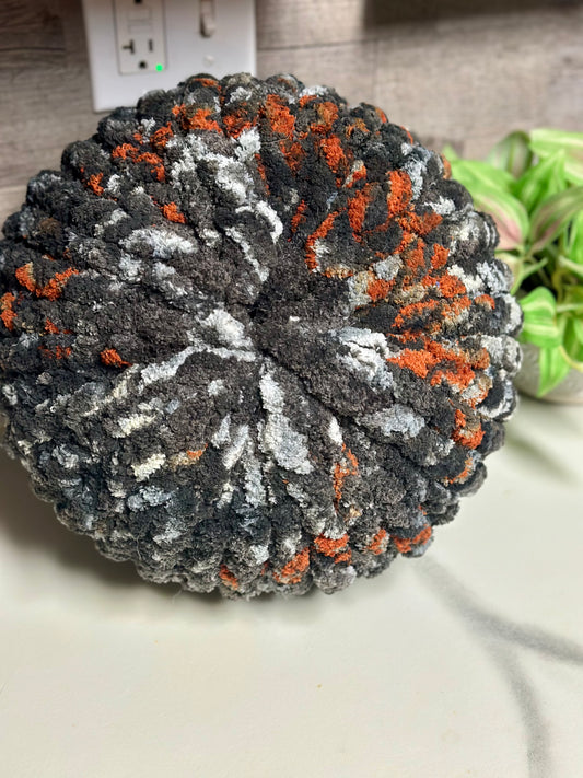 READY TO SHIP - Medium Pillow Pouf - Black Splash